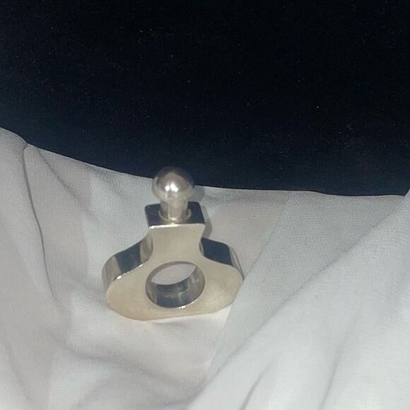 RARE! Sterling Silver Mexico 1970 Taxco Modernist Perfume Bottle - Picture 9 of 13